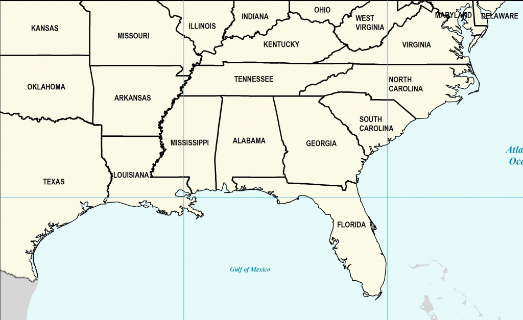 Us Map Southeast Printable Map Of Se Usa 1 Inspirational Printable | Printable Map Of Southeast Usa