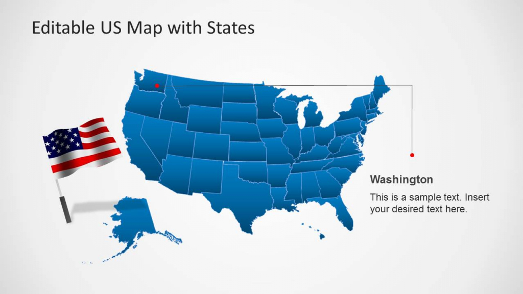 Us Map Template For Powerpoint With Editable States - Slidemodel | Printable Editable Us Map