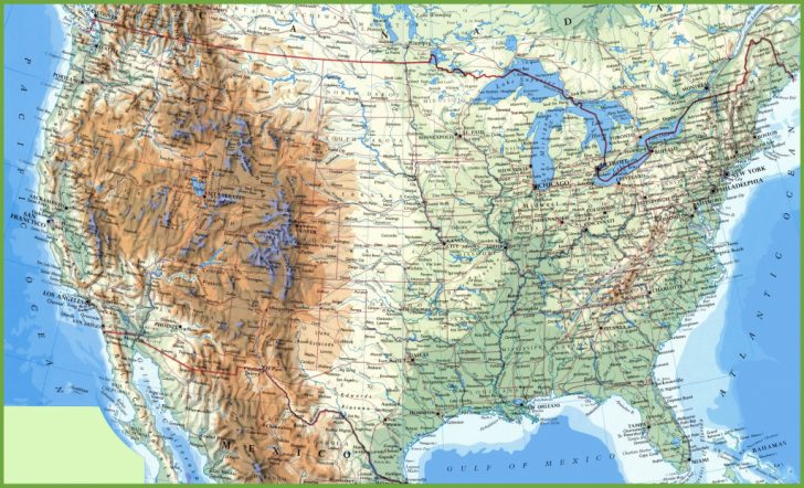 Us Map With Bodies Of Water Usa Politcal Map Inspirational Big | Big