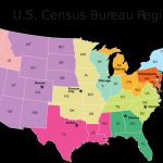 Us Map With California Highlighted Printable Us Census Map Regions | Printable Us Map Regions