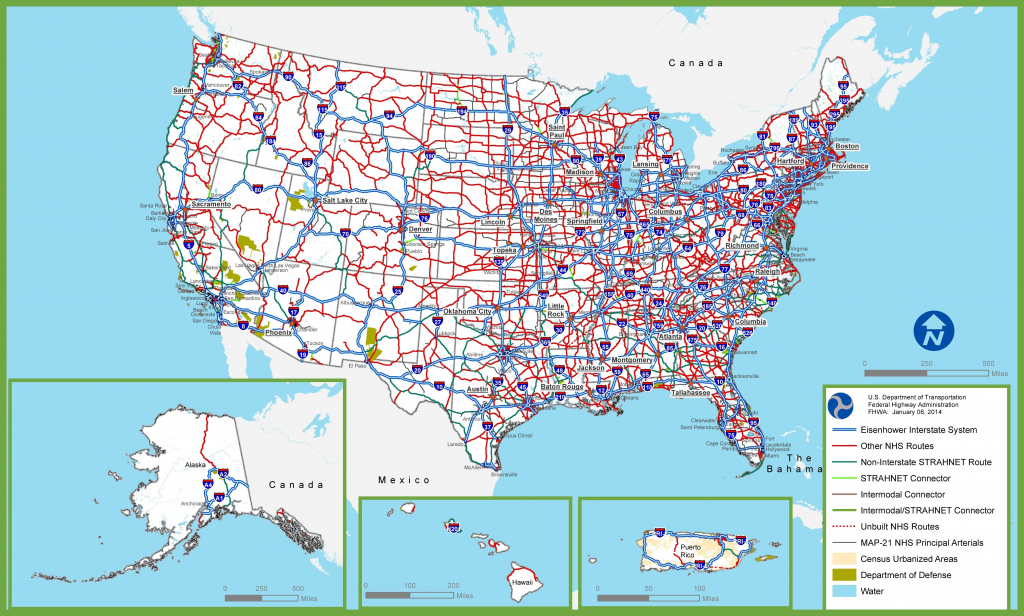 Us Map With Interstate Routes Elegant Printable Us Map With | Printable Us Interstate Highway Map