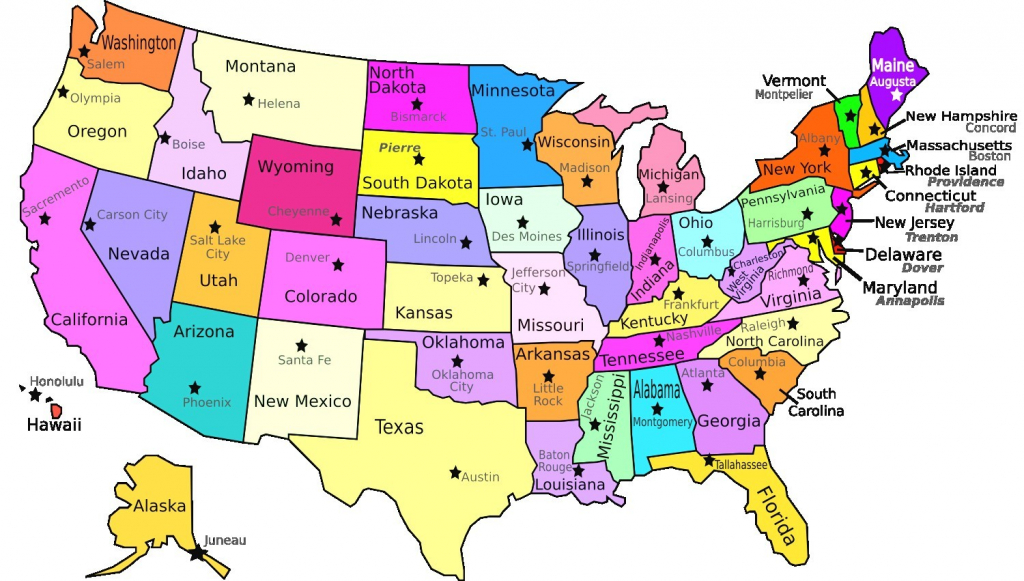 Us Map With State And Capitals Labeled | Globalsupportinitiative | Printable Us Map With States And Capitals Labeled