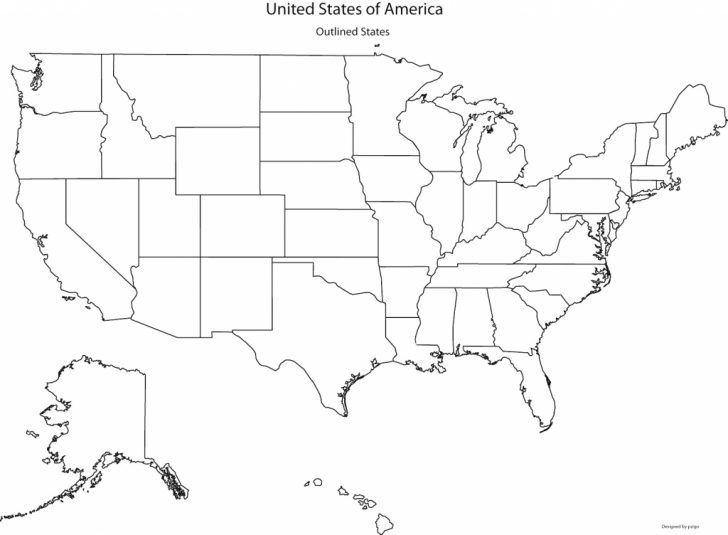 Printable Map Of Us States Without Names