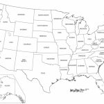 Us Map Without State Names Printable United States Map Coloring | Printable United States Map With State Names To Color