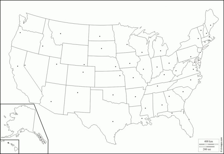 Free Printable Map Of Usa States And Capitals