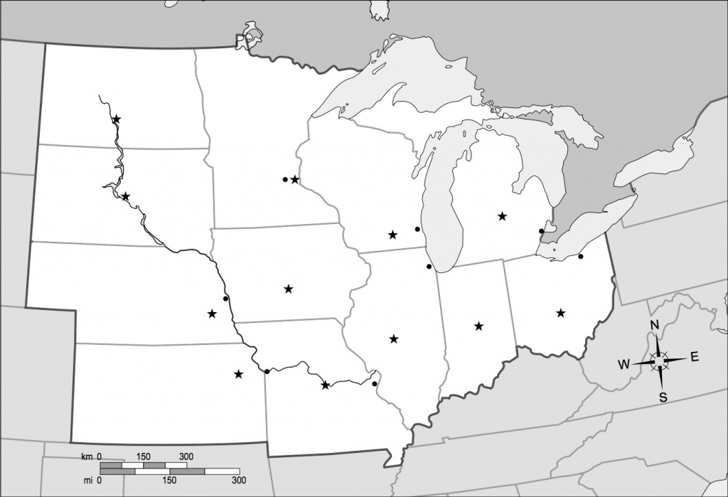 Map Of Midwest Usa States And Capitals Region Of United States