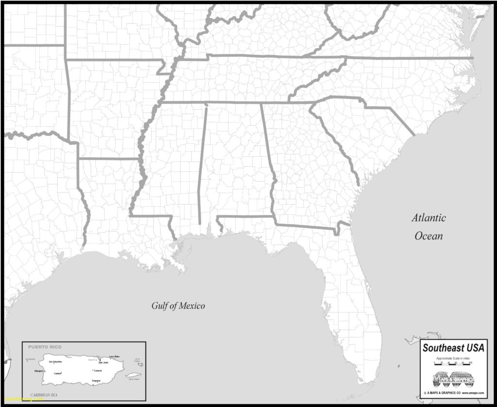 Us Southeast Region Blank Map South East At Valid Map Of Blank Map | Printable Map Of Se United States