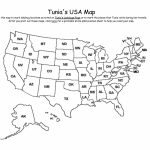 Us State Map Label Worksheet Blank Us States Map Test Blank | Printable Map Of The United States To Label