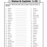 Us State Map Quiz Printable Us Capitals Map Quiz Printable State | Free Printable United States Map Quiz