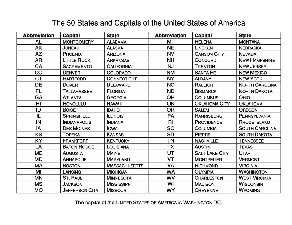 Us State Map With Capitols Us States Capitals Map Best Of 50 States | Printable Us Map Quiz States And Capitals