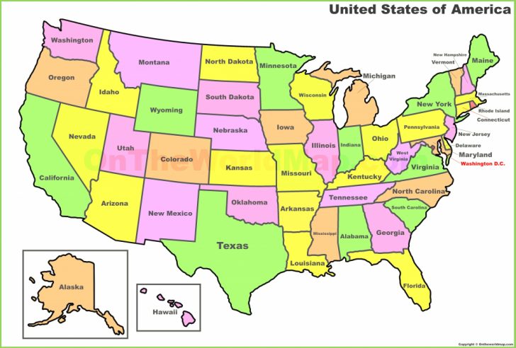 Printable Map Of The United States With State Abbreviations