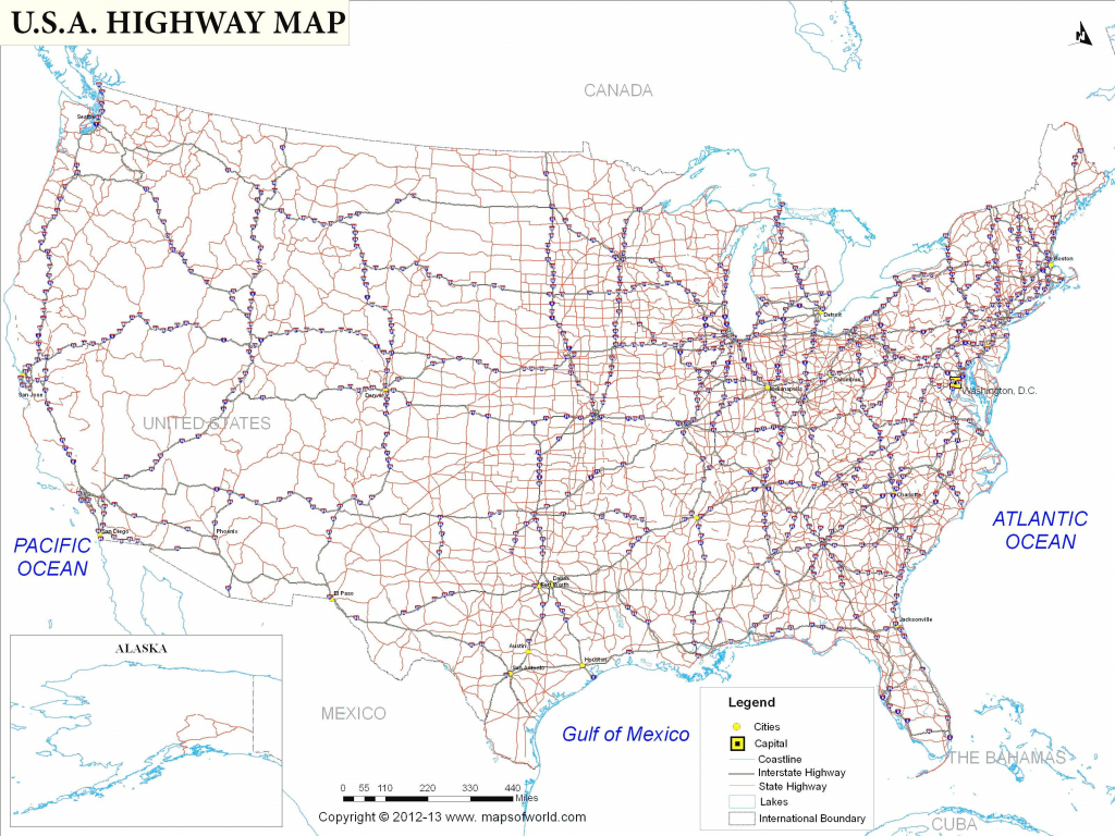 Usa Interstate Highways Map Valid Us Map With Interstate Highway | Printable Map Of Us Interstates