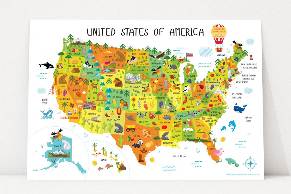 Usa Map For Kids, Maps For Kids, United States Map, 50 States For | Printable Usa Map For Preschoolers