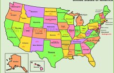 Usa States And Capitals Map | Printable Political Map Of Usa