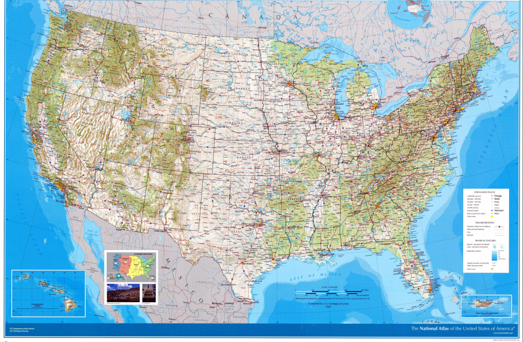 Verenigde Staten Landkaart | Afdrukbare Plattegronden Van Verenigde | Usa Map A4 Printable