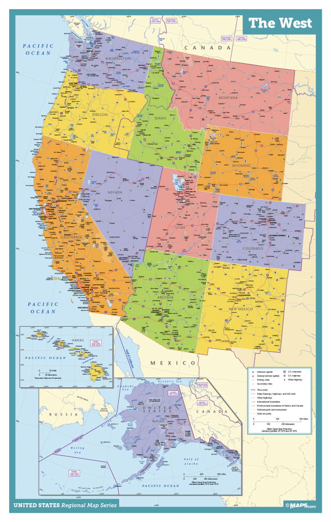 West Coast Wall Map - Maps | Printable Map Of West Coast Of Usa