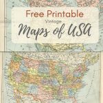 Wonderful Free Printable Vintage Maps To Download   Pillar Box Blue | 8X10 Printable Us Map