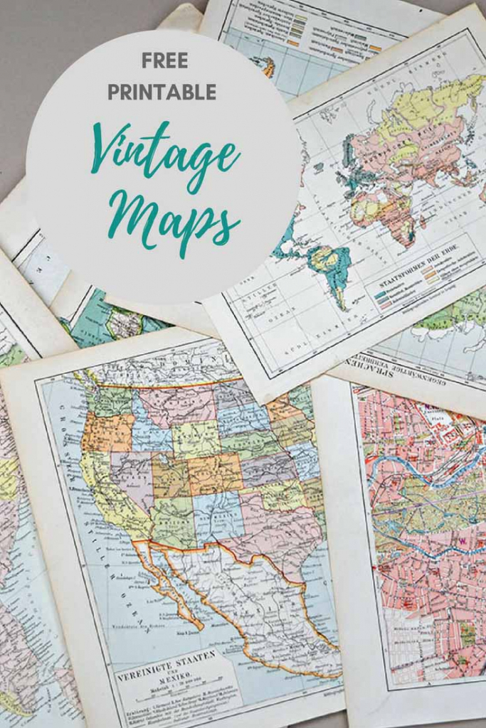 Wonderful Free Printable Vintage Maps To Download - Pillar Box Blue | Printable Vintage Us Map