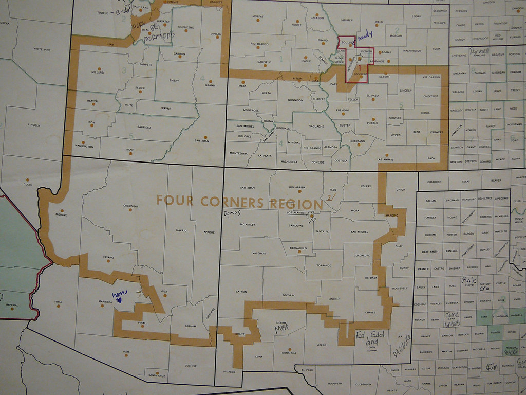 04-05-11 - Map Of The Us - Four Corners Region | Here There … | Flickr | Map of 4 Corners USA