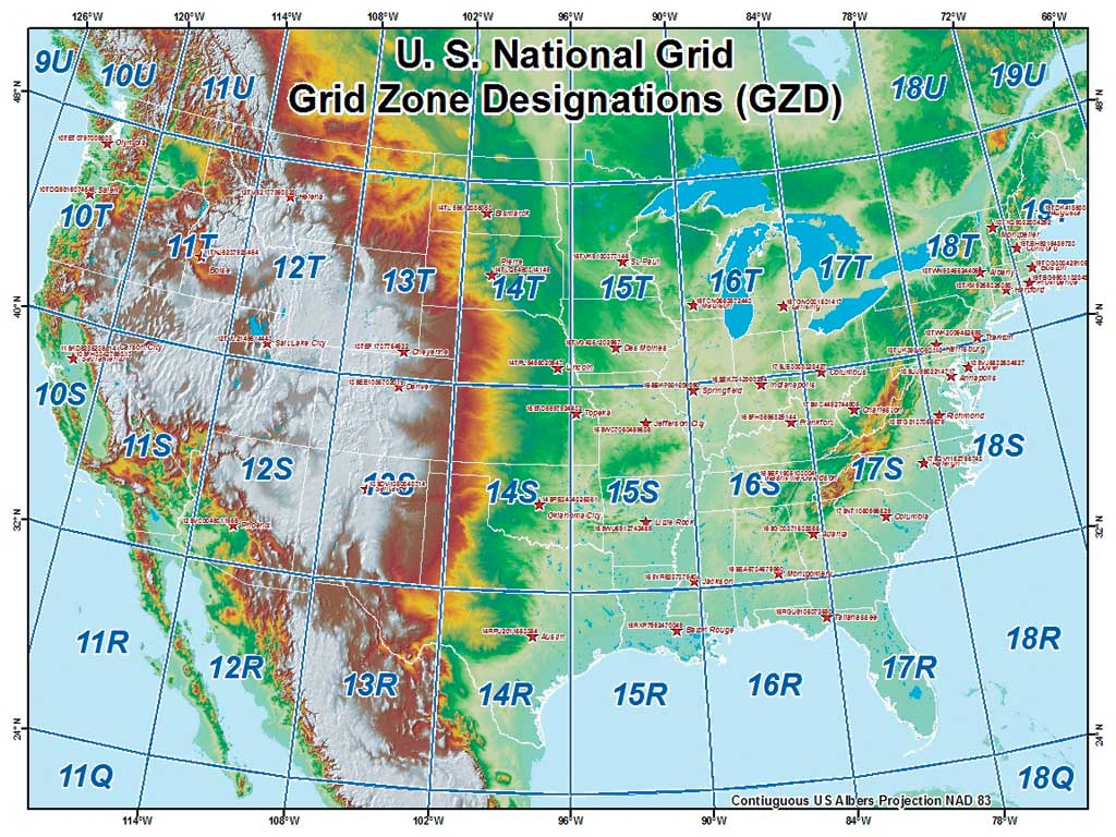 1-Introducing The United States National Grid | Map of USA with Coordinates