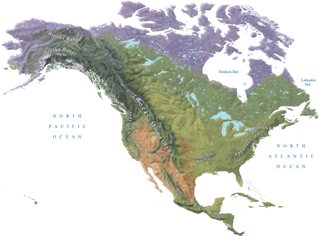 10 Us Mountain Ranges Map - Gis Geography | Map of USA with Mountain Ranges