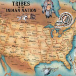 11X14 Indian Tribe Map Poster Photo Native Americans United States | Map Of Indian Nations In Usa