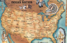 11X14 Indian Tribe Map Poster Photo Native Americans United States | Map Of Indian Nations In Usa