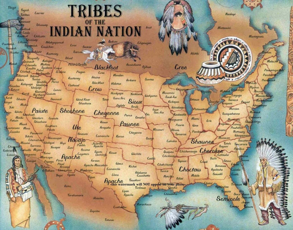 11x14 indian tribe map poster photo native americans united states map of indian nations in usa 11X14 Indian Tribe Map Poster Photo Native Americans United States | Map Of Indian Nations In Usa