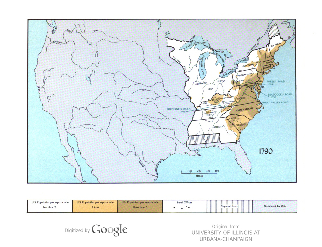 1790 In The United States - Wikipedia | Map of USA in 1790