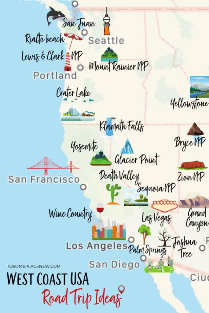 19 Epic West Coast Usa Road Trip Ideas &amp;amp; Itineraries | Map Of West Coast Usa California