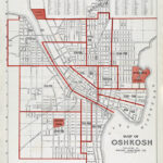 1919 Map Of Oshkosh Winnebago County Wisconsin | Map Of Oshkosh Wisconsin Usa