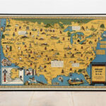 1944 Indianer Der Usa Indianerstämme Bildliche Karte Wandplakat Druck | Map Of USA With Native American Tribes