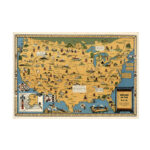 1944 Usa Native American Tribes Map: Unframed Historical Poster | Map Of Usa Native American Tribes