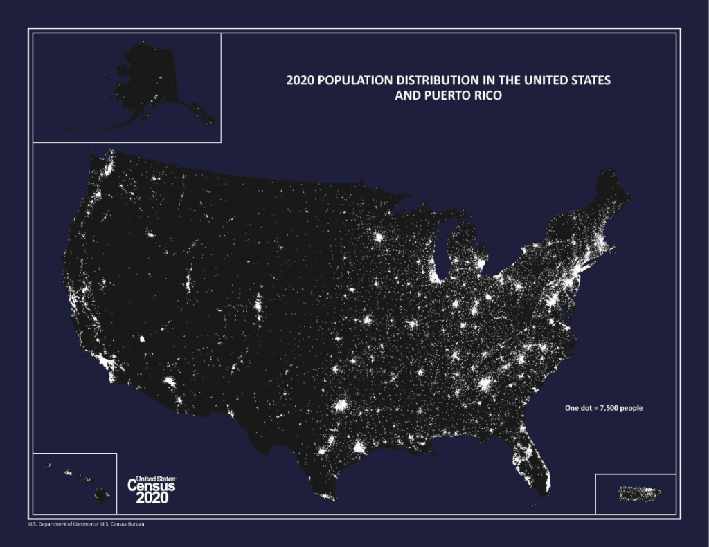 2020 Population Distribution In The United States And Puerto Rico | Population Density Map Of The Usa