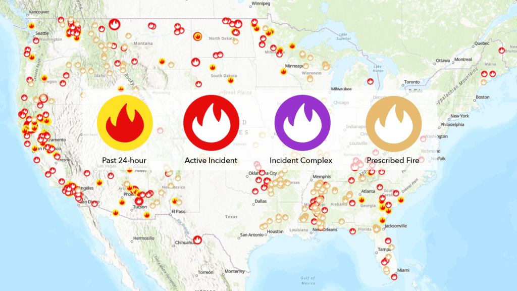 2021 Usa Wildfires Live Feed Update | Map of Fires in USA
