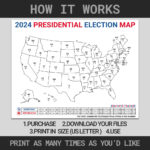 2024 Presidential Election Map | Electoral College Map For | Blank Map Of Usa Names Electoral Votes Printable