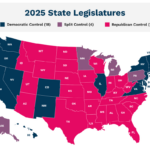 2025 State Legislatures | Multistate | Political Map Of USA 2025