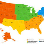 5 Us Regions Map And Facts | Mappr | Map Of 5 Regions Of Usa