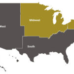 5 Us Regions Map And Facts | Mappr | North South East West Map Of Usa