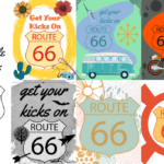 6 Free Printable Route 66 Travel Wall Art Gallery Prints! | Free Printable Map Of Route 66 Usa