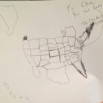 Al Franken'S Freehand Drawing Of The United States Map From Memory | Al Franken Draws Map Of USA