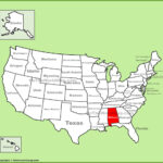 Alabama Location On The U.s. Map   Ontheworldmap | Map Of USA Showing Alabama