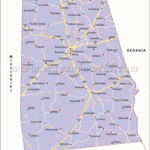 Alabama Road Map | Alabama Interstate Map | Road Map Of Alabama Usa