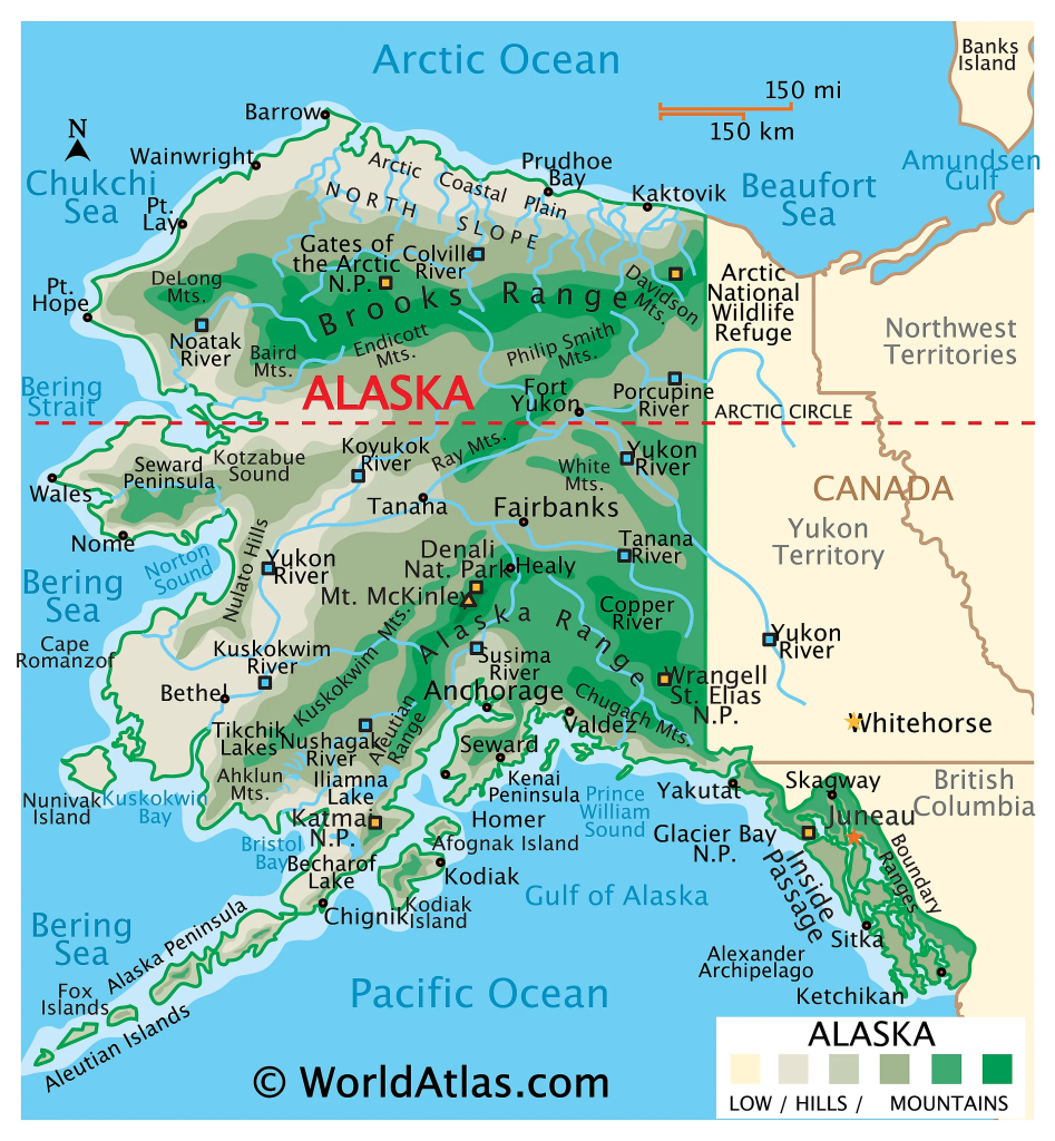Alaska Maps &amp;amp; Facts - World Atlas | Map of Alaska and USA
