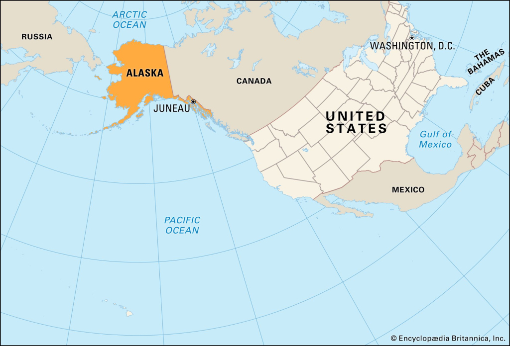Alaska | Maps, Population, Capital, History, Flag, Cities, &amp;amp; Facts | Alaska on Map of USA