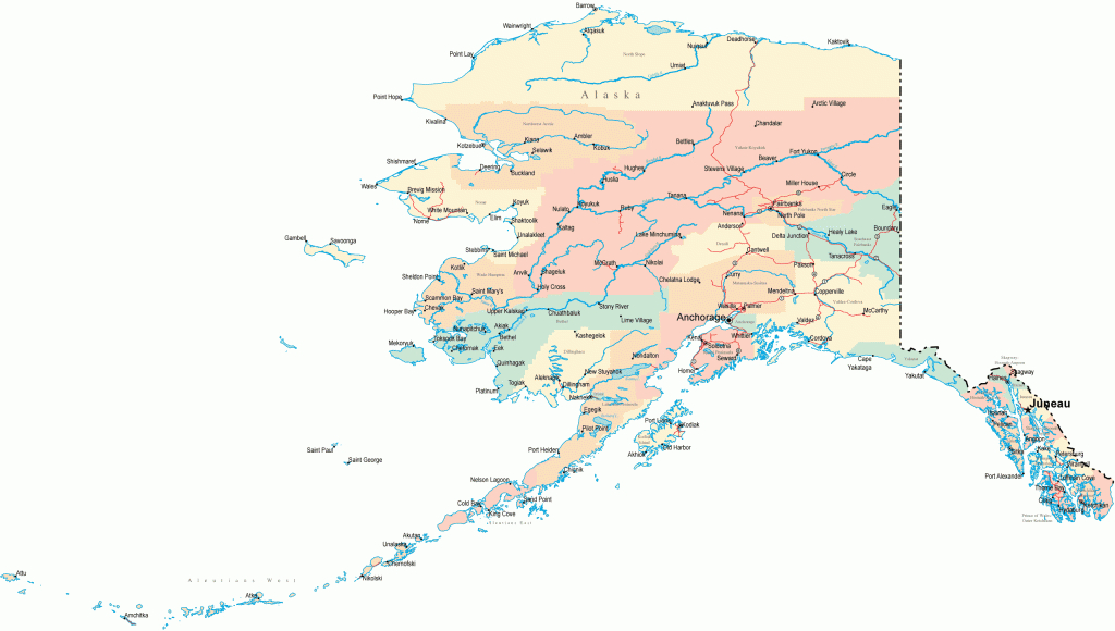 Alaska Road Map - Ak Road Map - Alaska Highway Map | Road Map Of Alaska Usa