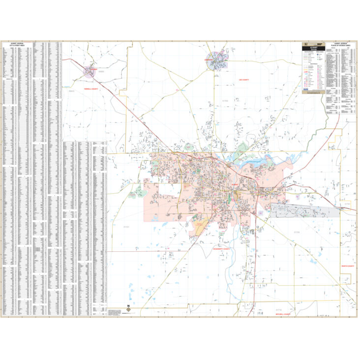 Map of Albany Georgia USA Map of Albany Georgia USA