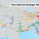 America 2050" Trans American Passenger Network Map : R/Highspeedrail | Passenger Train Map Of USA