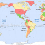 America Centric World Map | Map Of World With USA In Center