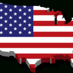 America Flag Map 3D Drop Shadow   Free Vector Clipart Images On | Map Of USA With Flag